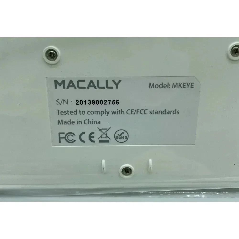 Macally 104 Key Full Size USB Keyboard For MAC & PC‎ with 15 Shortcut Keys MKEYE
